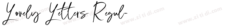 Lovely Letters Regul字体转换 Lovely Letters Regul字体转换